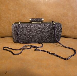 Kate Landry Textured Purple Clutch